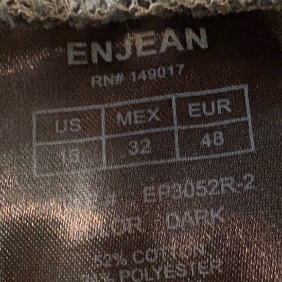 Enjean Denim Co. Dark Skinny Cotton Blend Jeans; Size 15 (Juniors) - Picture 8 of 12